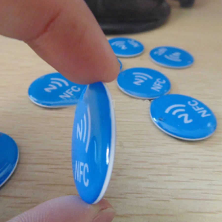 3 шт./лот, водонепроницаемая синяя кристальная бирка NFC из эпоксидной смолы Ntag213 для всех NFC телефонов