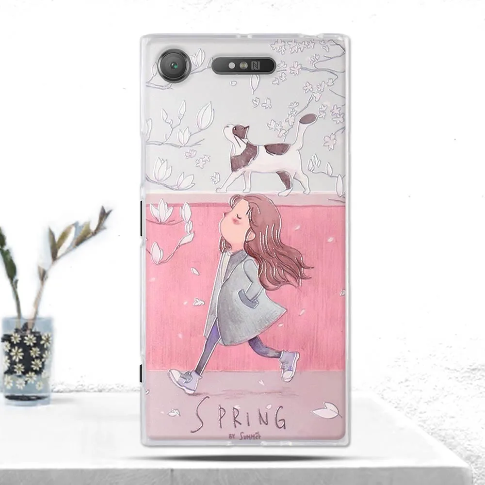 Чехол для телефона Sony Xperia XZ1 Мягкая силиконовая задняя крышка из ТПУ чехол чехлы