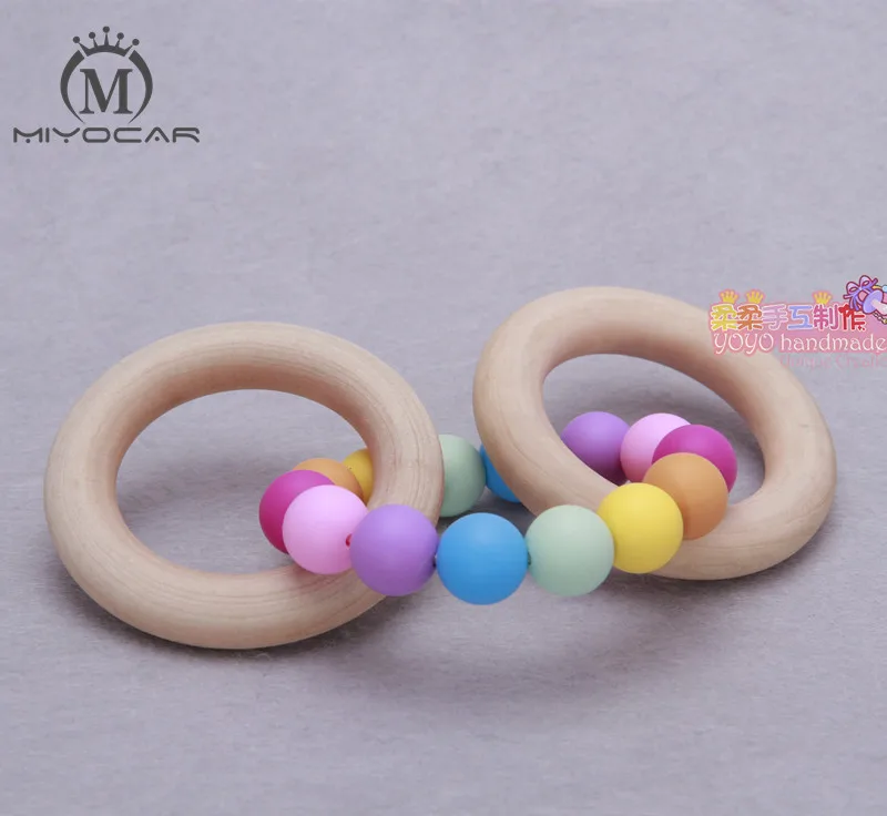 MIYOCAR Прорезыватель для зубов детский прорезыватель игрушка деревянный радуга