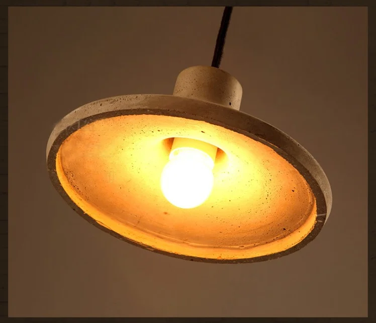 Цементный подвесной светильник в стиле лофт | Освещение