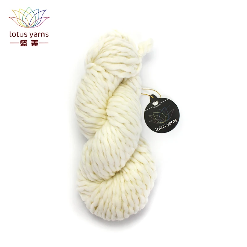 Пряжа лотоса Superwash Мериносовая толстые пряжи натуральная шерсть мериносовое волокно массивное неокрашенное ручное вязание DIY вязание крючком