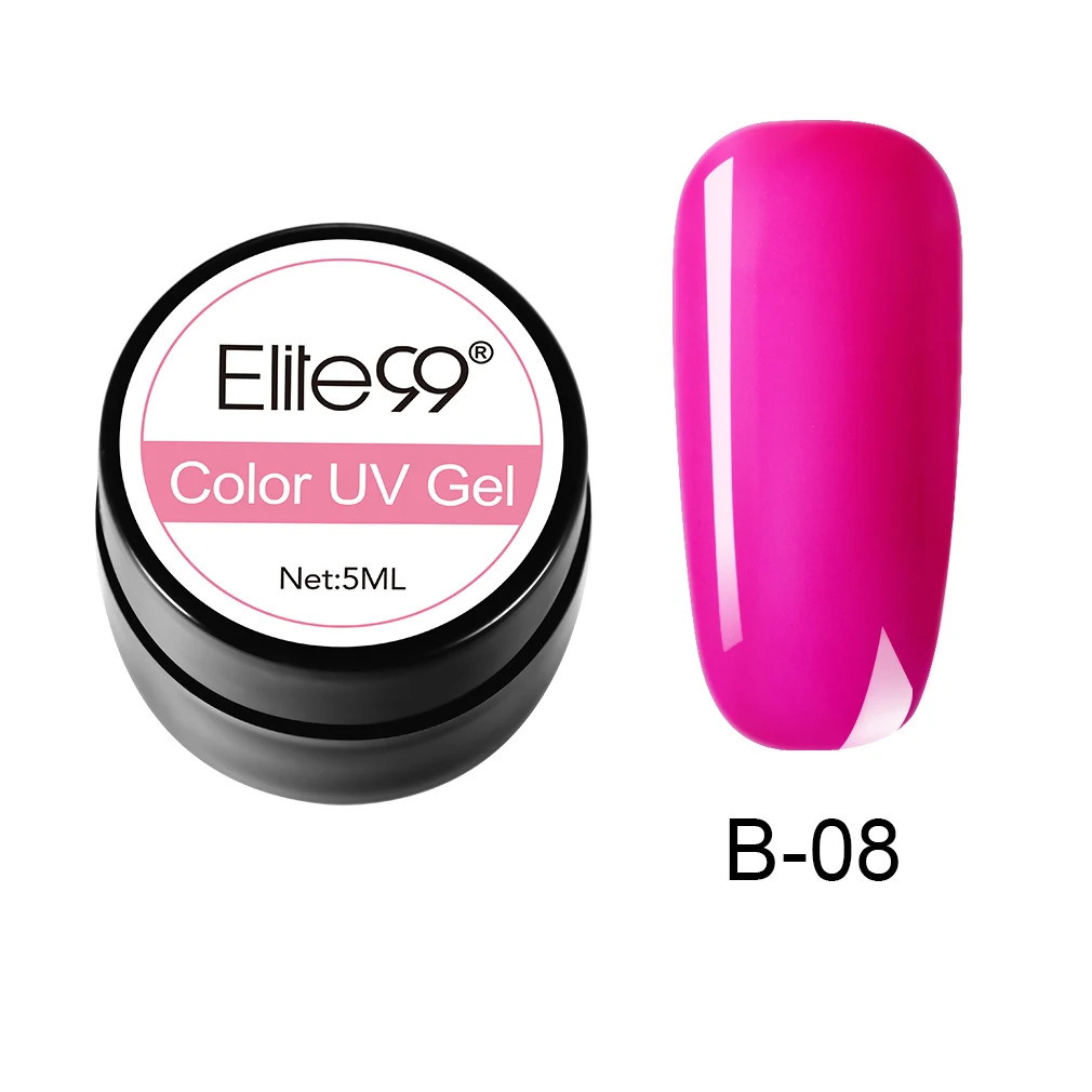 B-08 Elite99 Гель-лак гель uv Vernis светодиодный Гель-лак для ногтей художественный Гель-лак для ногтей чистый цвет Гель-лак 5 мл Гель-лак es Soak Off Nail Art - Цвет: B-08