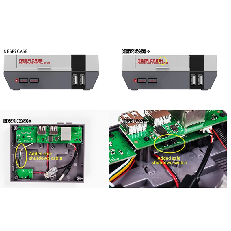 Чехол NESPi Plus Raspberry Pi 3 Классический чехол Retroflag NES Style коробка для Model B 3B