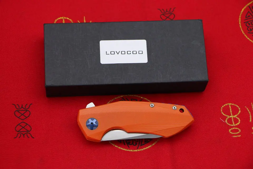LOVOCOO ZT0456 Флиппер складной нож D2 лезвие G10 Ручка Открытый Отдых Охота Карманный фрукты Ножи EDC инструменты Surviv
