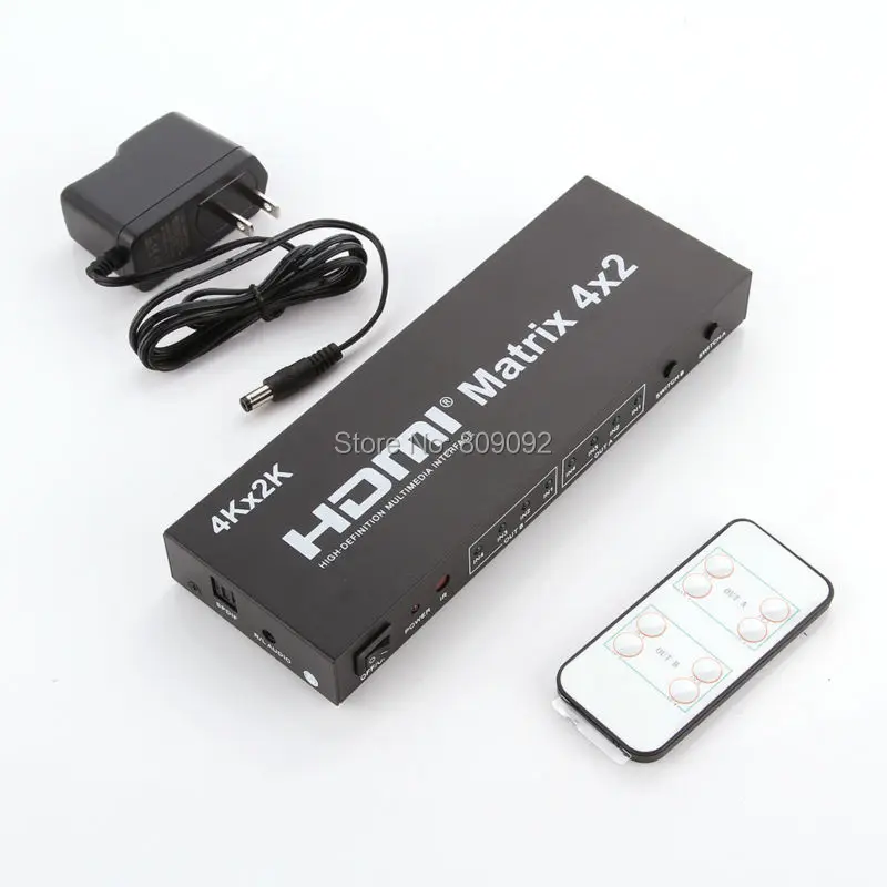 4x2 HDMI истинный матричный переключатель сплиттер дистанционное управление 3D/4k 1080P