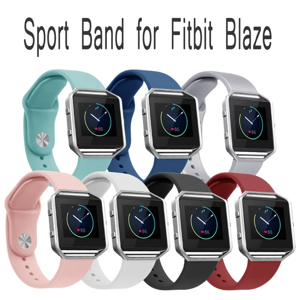 Для Fitbit Blaze Bands силиконовый сменный спортивный ремешок браслет на запястье для Smart