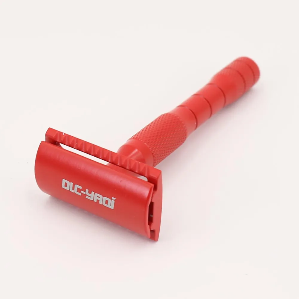 Безопасная бритва с ручкой из латуни красного цвета YAQI|safety razor|handle razorred razor |