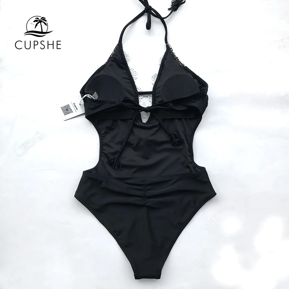CUPSHE/женский кружевной слитный купальник с застежкой на крючок сзади Цельный