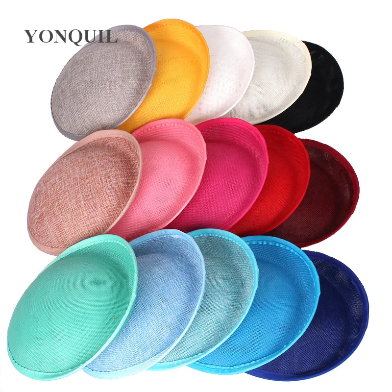 

15 Colors 20CM Imitation Sinamay Fascinators Base Making For Women Party Hats Millinery Headwear DIY Hair Accessories 5Pcs/Lot