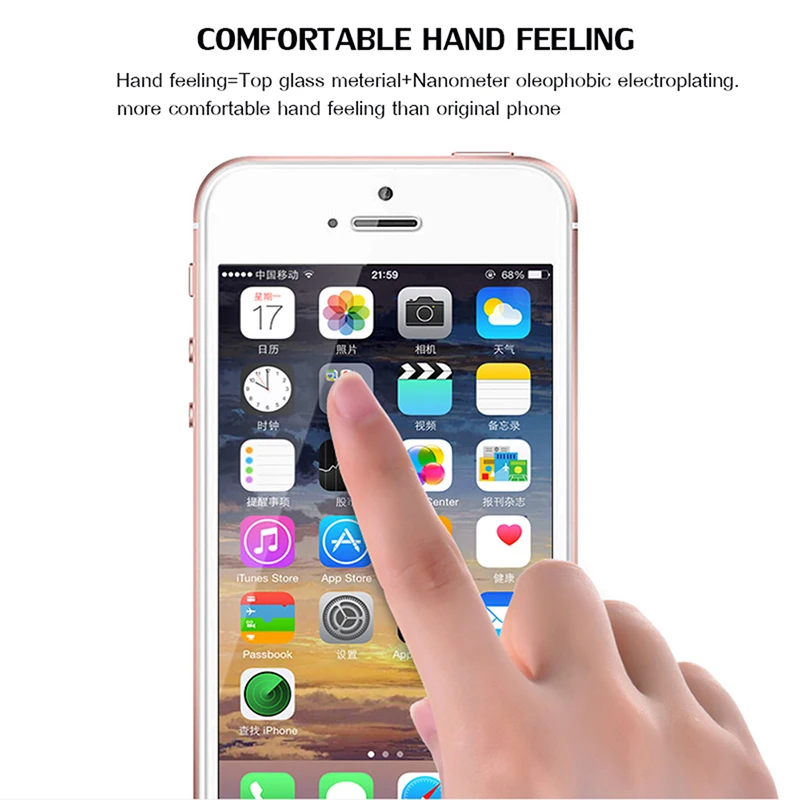 2 шт переднее + заднее закаленное стекло для iPhone 4 4S 5 5S 5c se 6 6s plus 7 чехол с защитной