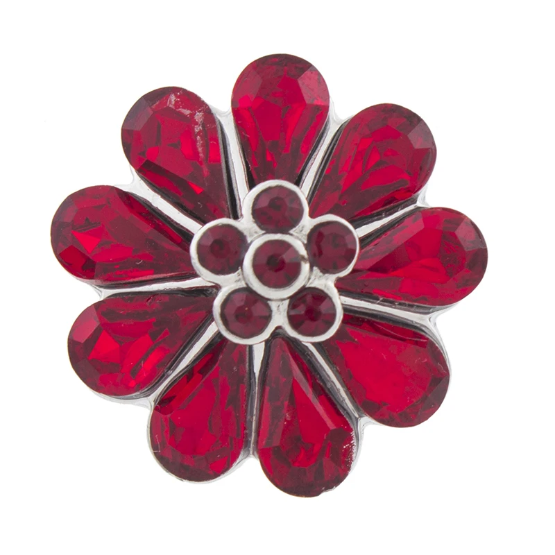 

NSB2304 Hot Sale Snap Jewelry Button For Bracelet Necklace 2015 Fashion DIY Jewelry Crystal Snaps Classical Petal-Shaped Buttons