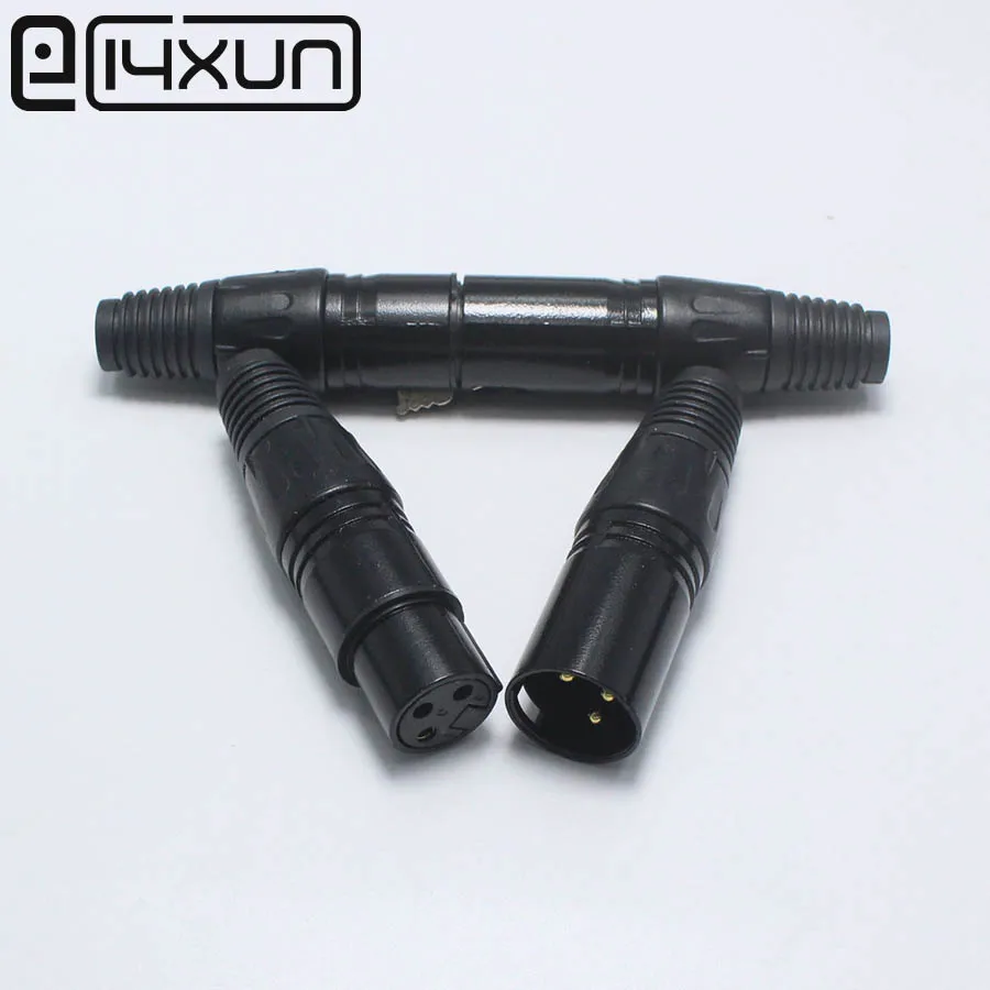 5 пар = 10 шт. XLR 3 контактный разъем для аудиокабеля MIC 3P штекер гнездовой черный