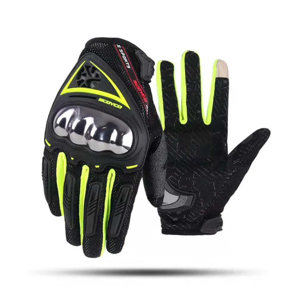 MC44 Green gloves Перчатки SCOYCO moto rcycle дышащие перчатки для грязного велосипеда Guantes de moto защитные перчатки для рук для moto rcycle - Цвет: MC44 Green gloves