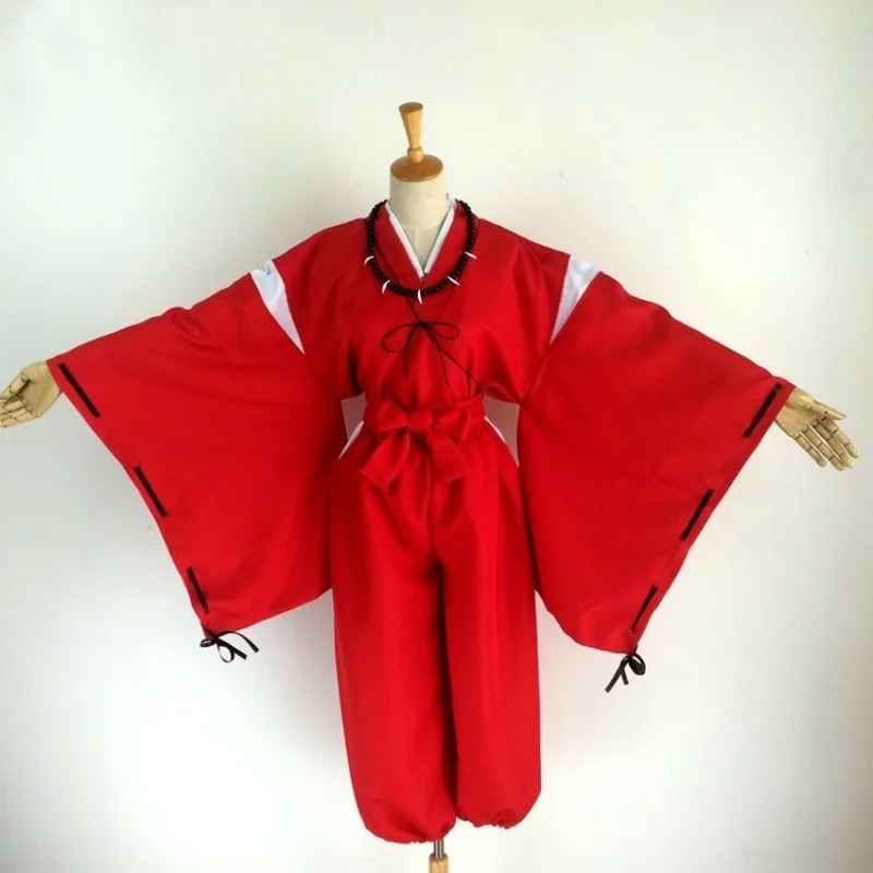 Специальная распродажа Inuyasha красный японские кимоно Для мужчин полный набор из