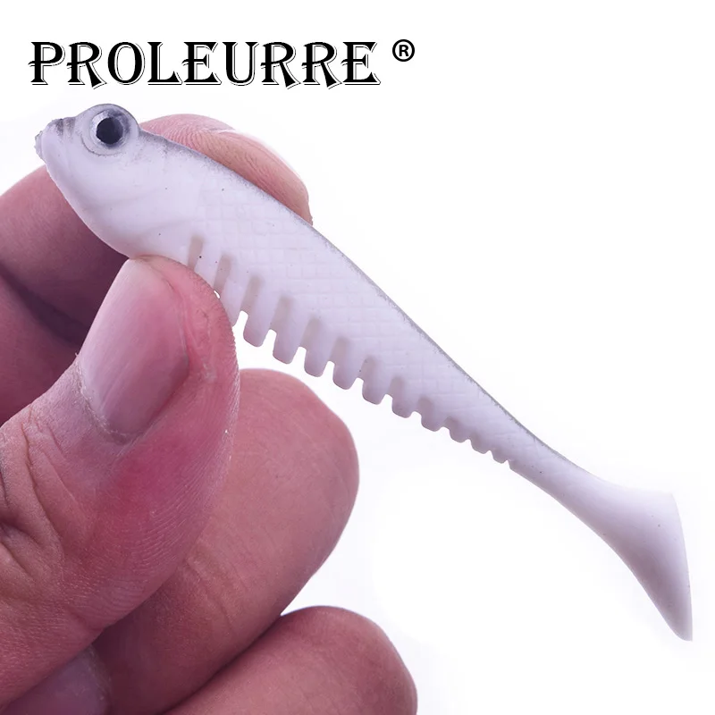 Proleurre 5 шт. Мягкая силиконовая приманка Бесплатная Крючки 8 см 3 г Шад рыболовные