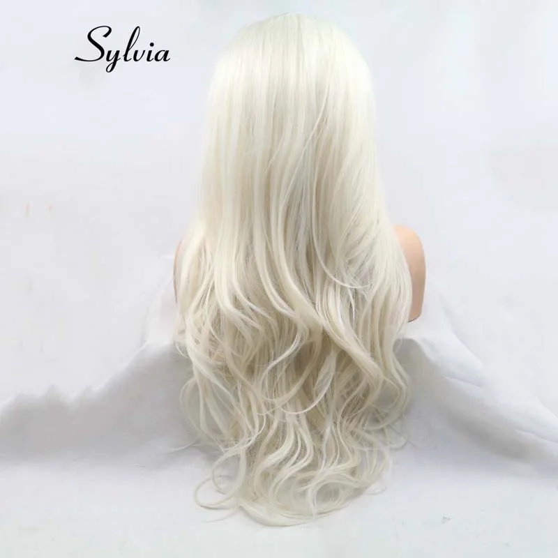 Длинный волнистый парик Sylvia светильник лые светлые парики синтетический с U