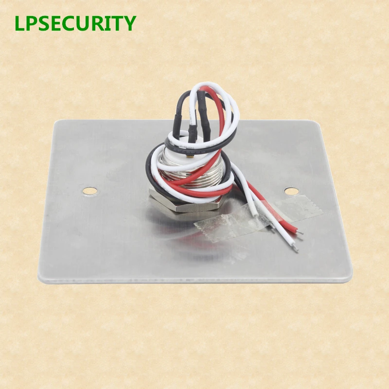 LPSECURITY NO NC светодиодная подсветка из нержавеющей стали кнопка выхода