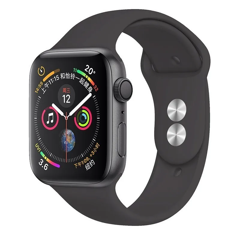 02 Sport grey Силиконовый ремешок для Apple Watch 42 мм 5 4 3 iwatch ремешок 38 мм 44 мм 40 мм pulseira correa Браслет Смарт часы аксессуары петля - Цвет ремешка: 02 Sport grey