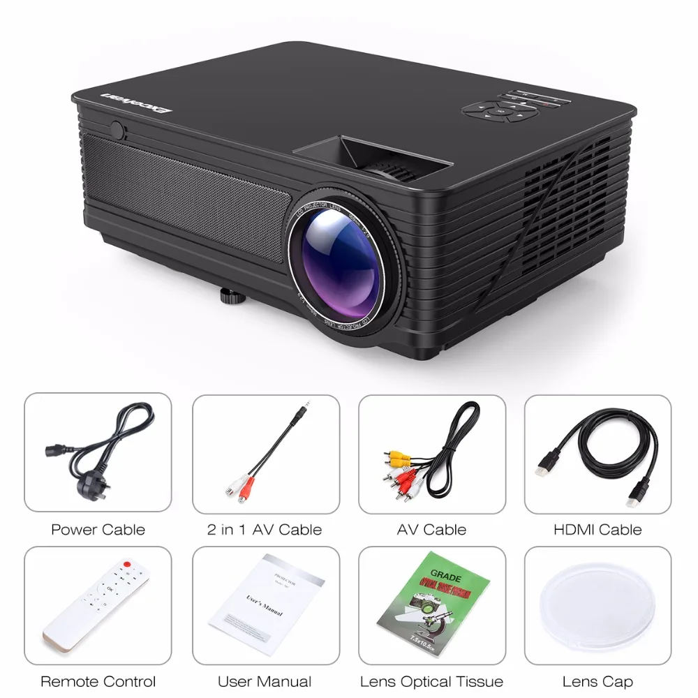 Excelvan 3500 люмен LED Full HD проектор домашний кинотеатр тв 3D M5 LCD мультимедийный Видео
