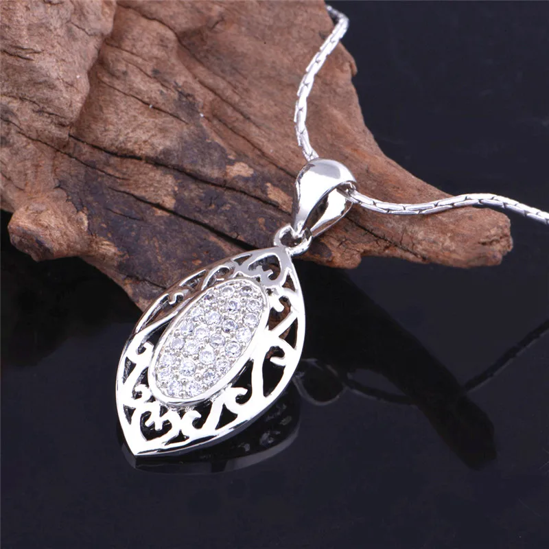 Модные женские серебряные ожерелья со стразами Joyas De Plata с подвесками в виде ампа