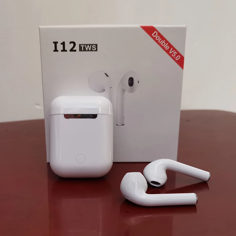 I12 Tws беспроводные bluetooth наушники 3D стерео оригинальные 1:1 Реплика всплывающие