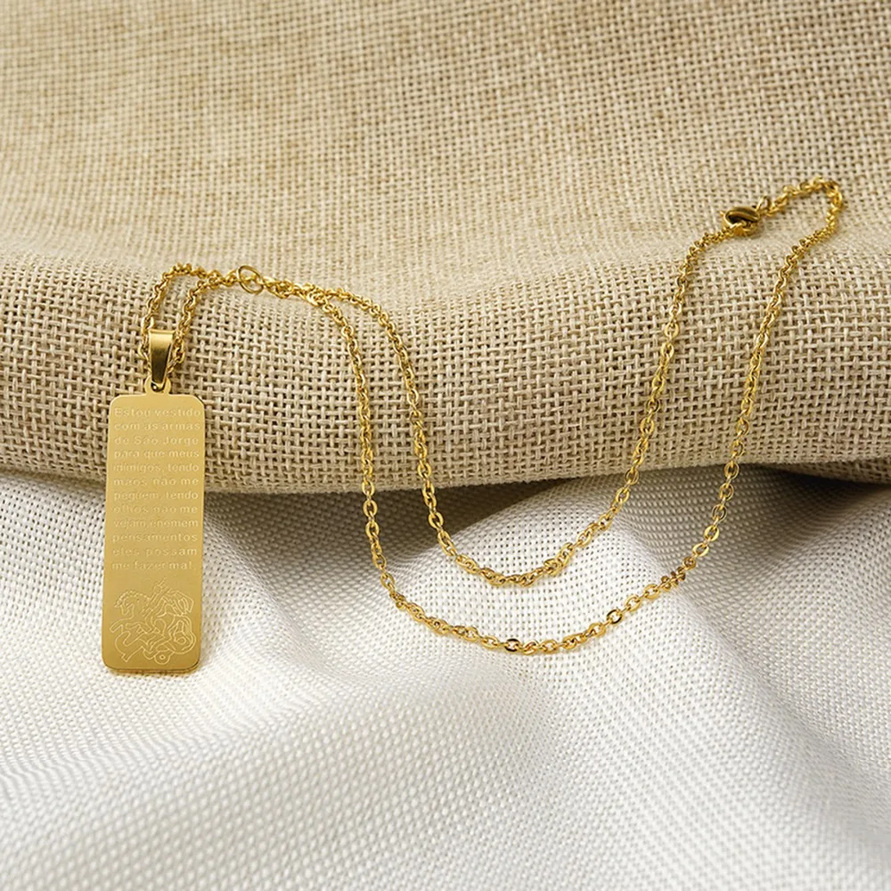 2019 Hot Rectangular Bible Text Pendant Necklace stainless steel Jewelry Religious Women/Men Gift | Украшения и аксессуары