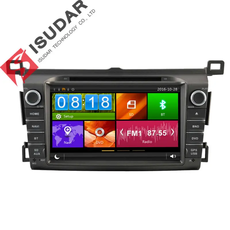 Isudar Автомагнитола с 8 Дюймовым Экраном 2 Din для TOYOTA/RAV4 2013 Емкостным Сенсорным и