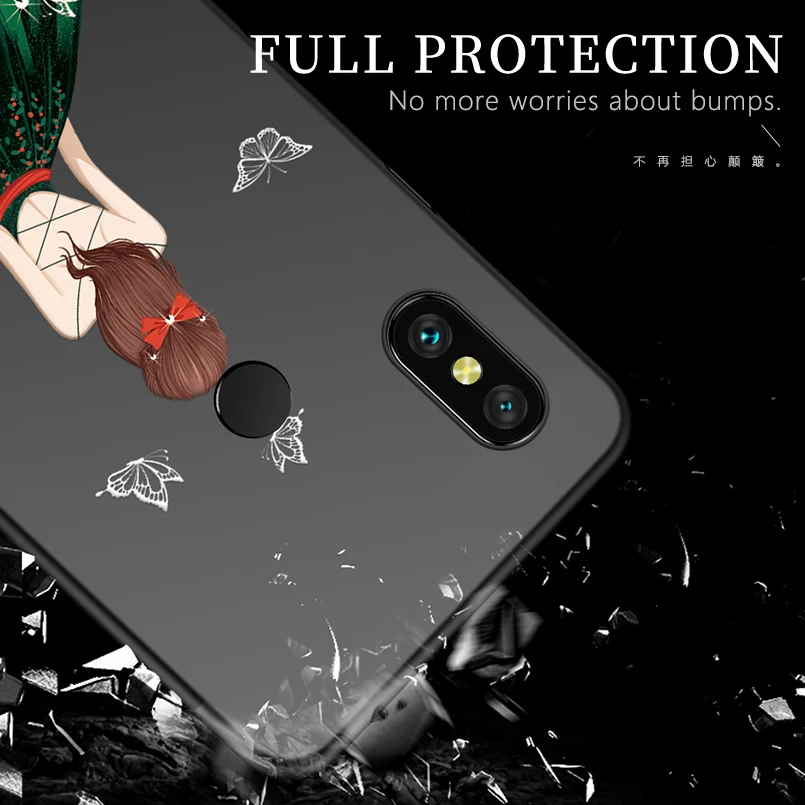Силиконовый чехол ASINA для Xiaomi Redmi Note 6 Pro роскошный с объемным рельефным рисунком