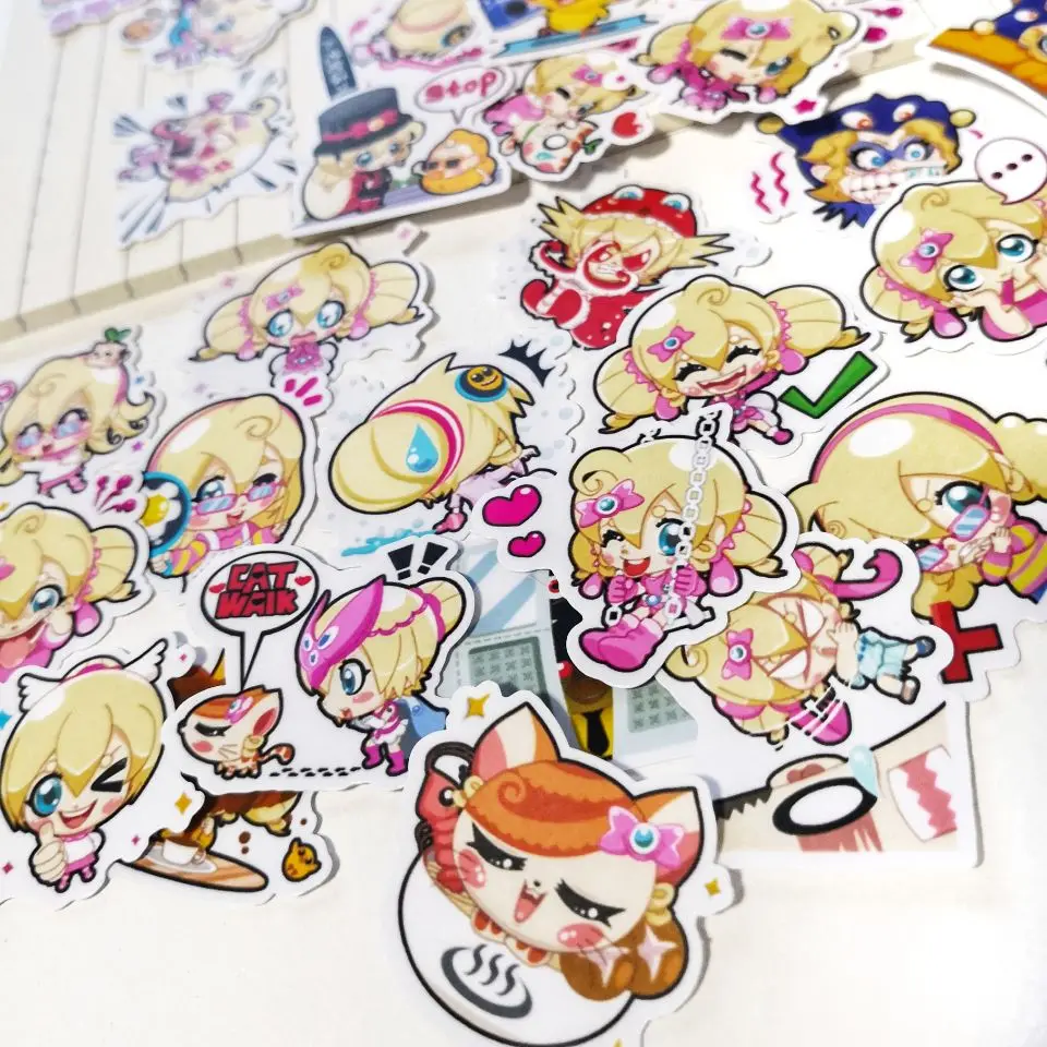 20/40pcs Cute Blonde Little Beauty Cartoon Sticker Laptop Suitcase Bicycle Guitar Skateboard Children's Toys Randomly Not Repeat |
