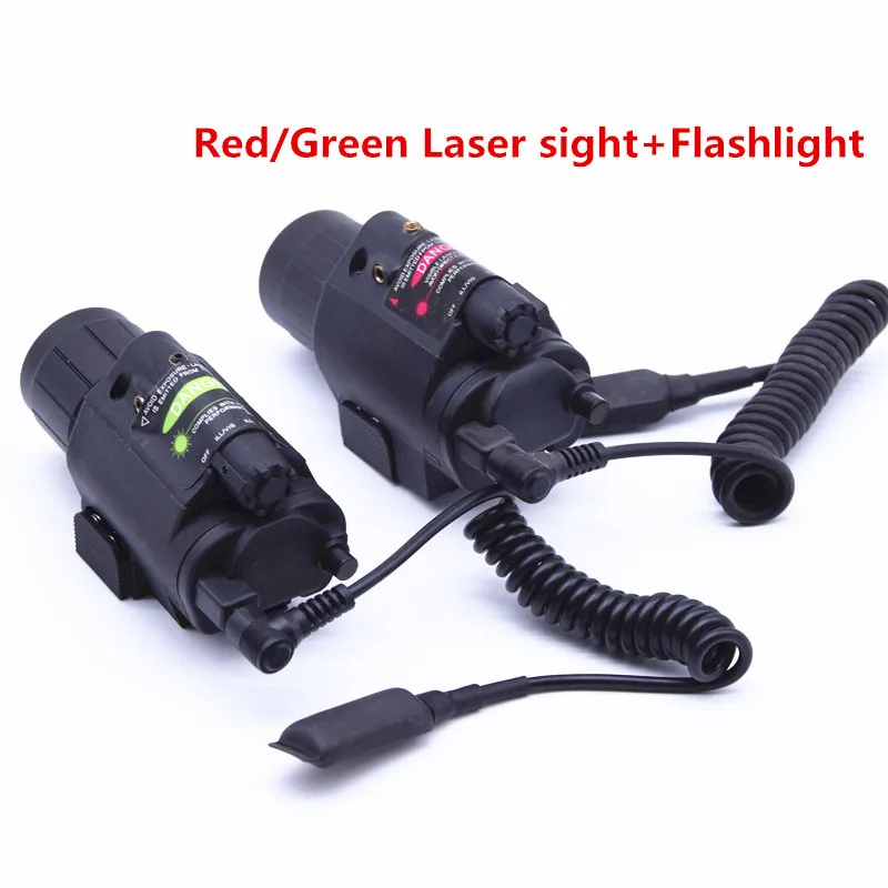 

Тактический светодиодный фонарь, зеленый/красный лазерный прицел для 20 мм рельсового мини-пистолета, светильник для страйкбола