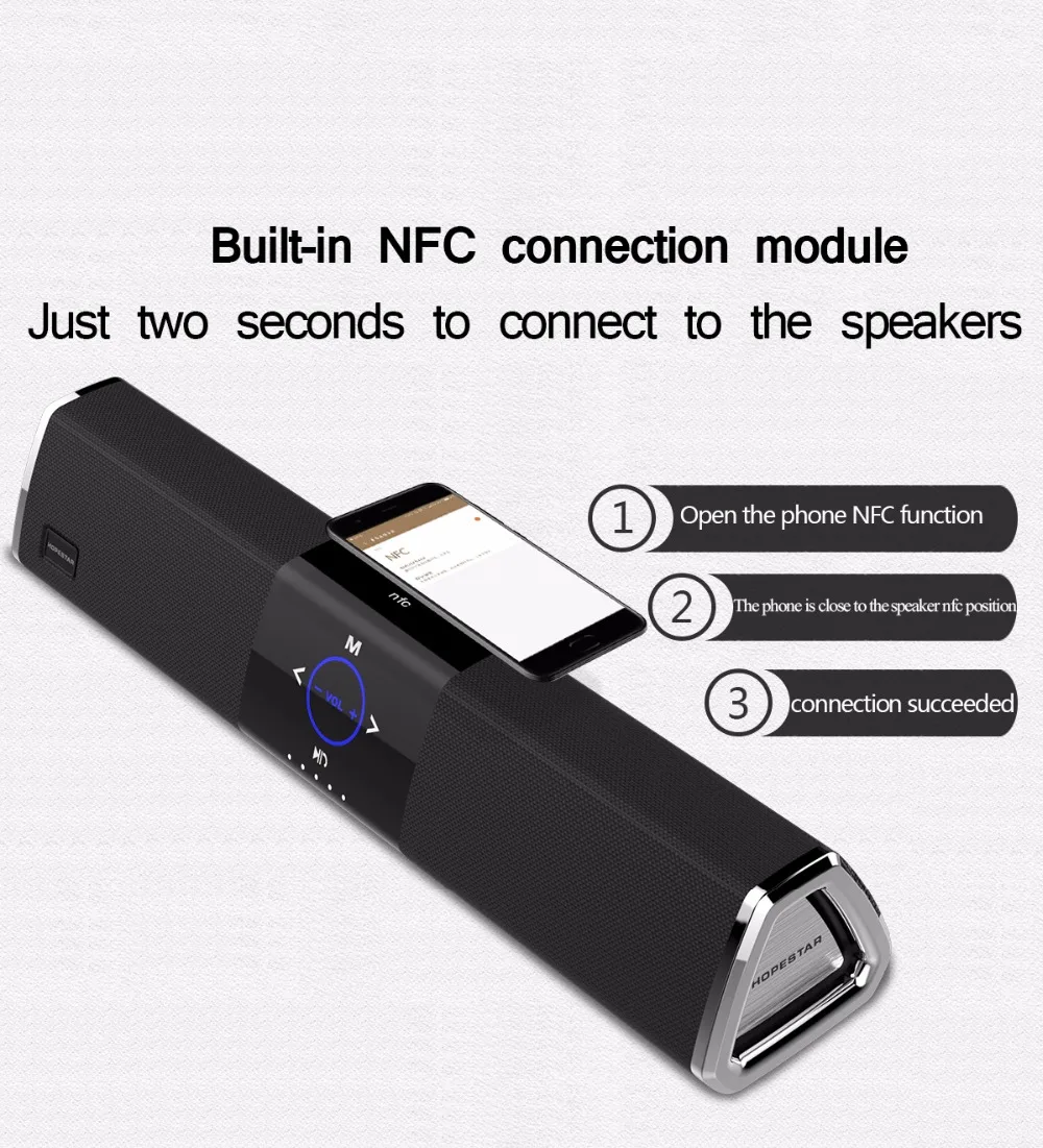 HOPESTAR A3 беспроводной домашний кинотеатр 2,1 Bluetooth Колонка Саундбар двойной сабвуфер громкий динамик стерео объемный заряд для телевизора