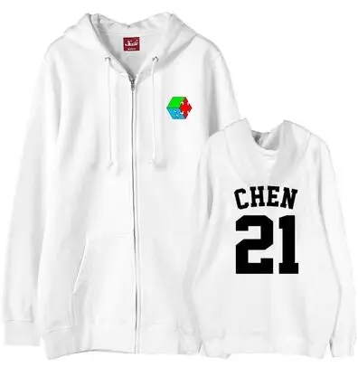 Осенне зимняя флисовая толстовка с капюшоном куртки exo cbx hey mama свитшот надписью