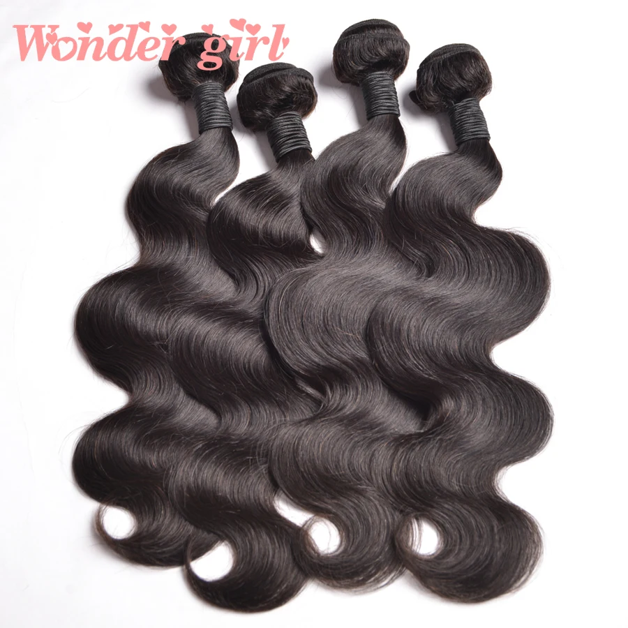 Peruvian Virgin Hair Body Wave Lace Frontal Closure With Bundles 4pcs/Lot 13x4 |