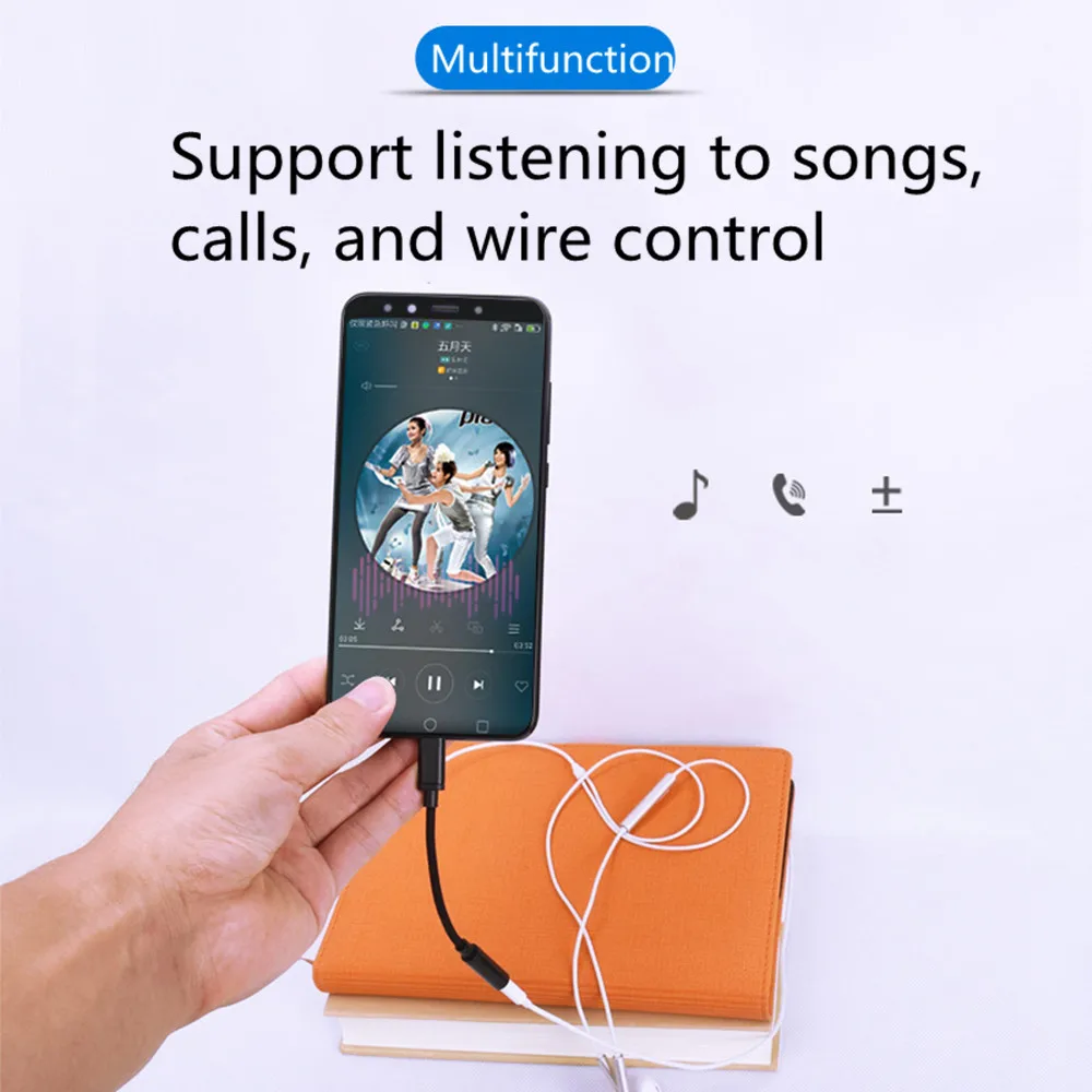 Type c to 3.5mm Jack Earphone Adapter Audio cable USB C AUX Headphone For Xiaomi Mi 9 Huawei mate 20 P30 pro Samsung S9 | Электроника