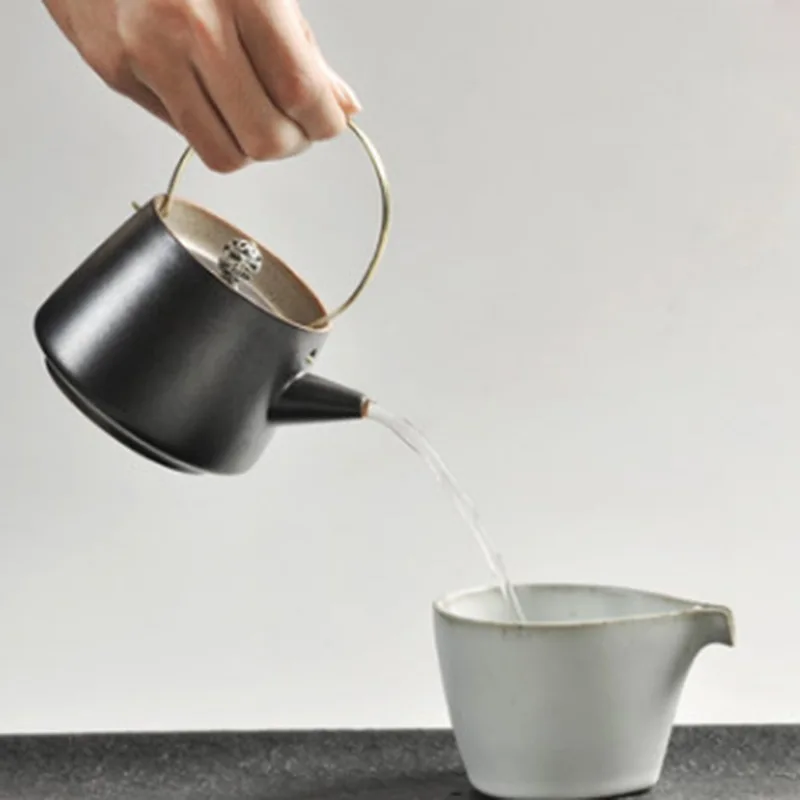 210 мл горшок в стиле ретро керамический чайный набор кунг-фу Puɾr Японский чайник