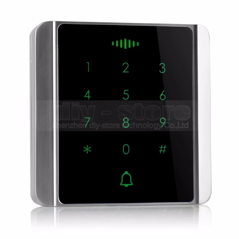 

DIYSECUR 125KHz RFID Card Reader Touch Panel Backlight Password Keypad for Access Control System Kit C86
