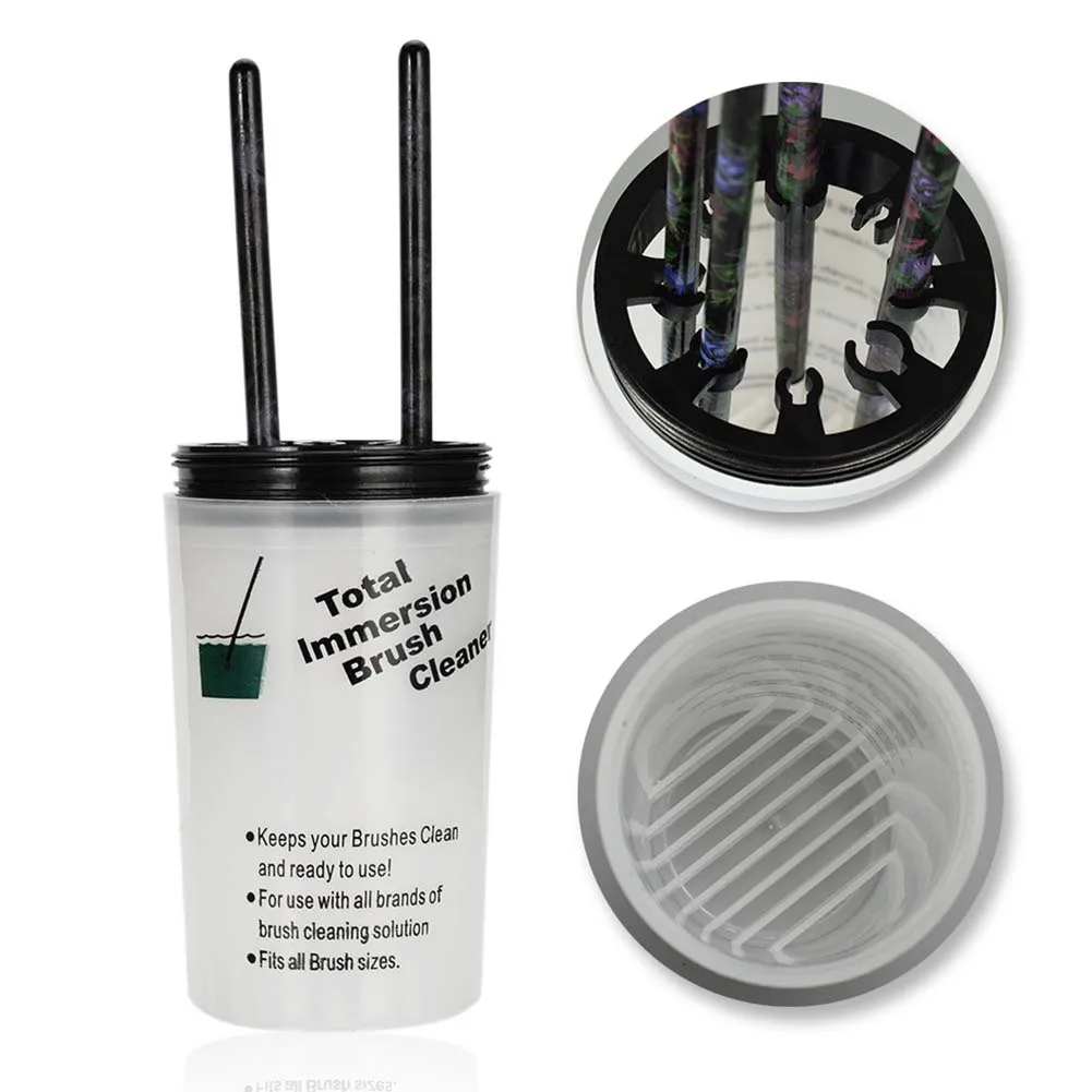 

Nail Art Pen Brush Cleaner Holder Remover Makeup Brushes Cleaning Cup Container @ME88