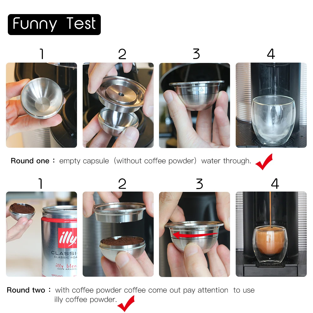 Кофейные фильтры из нержавеющей стали для Nespresso Vertuoline Plus & Delonghi ENV150 многоразовые