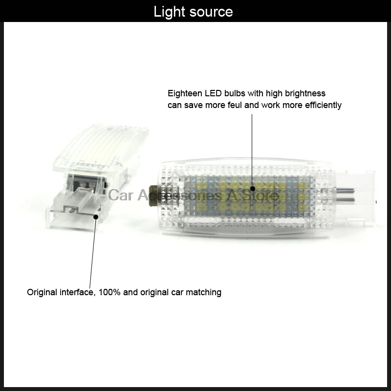 2x LED SMD косметическое зеркало козырек свет подходит для VW Golf PASSAT TIGUAN JETTA SCIROCCO