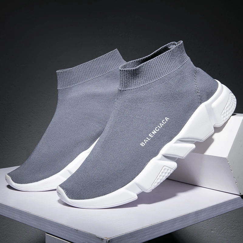 Кроссовки для Для мужчин slip-on дышать свободно летать ткань Мужская обувь zapatillas