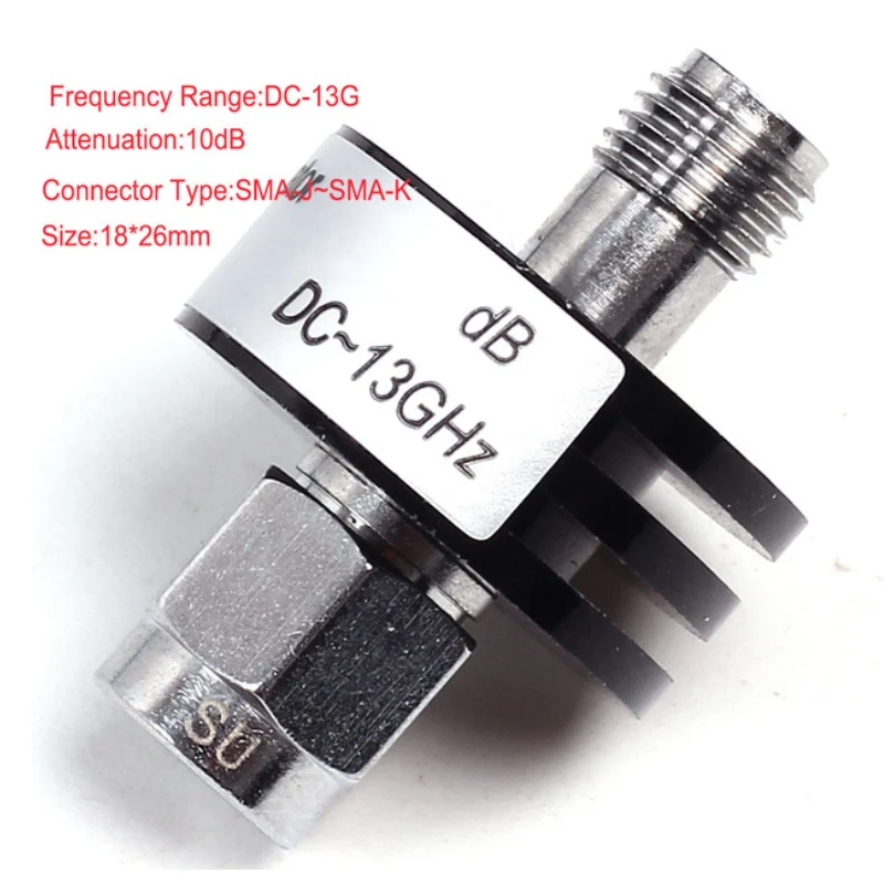 10dB Attenuator 10dB 20dB 40dB аттенюатор DC-13GHz SMA N разъем коаксиальный Фиксированный аттенюатор 5 Вт 50 Ом аттенюатор Sma Sttenuator Kit - Цвет: 10dB Attenuator