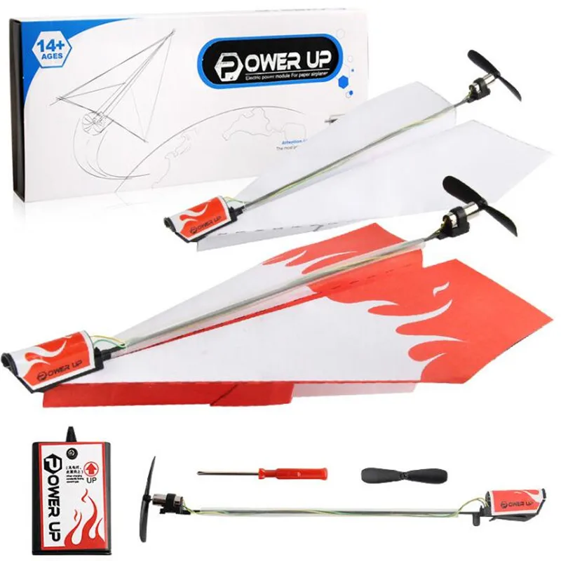 Самолет Rc складная бумажная модель DIY Мотор мощность красный дети мальчик