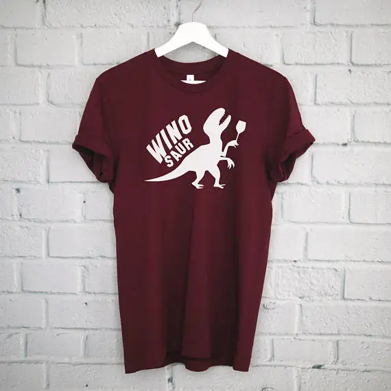 Winosaur футболка рубашка Winosaurus питьевая смешная винная для влюбленных вина винный