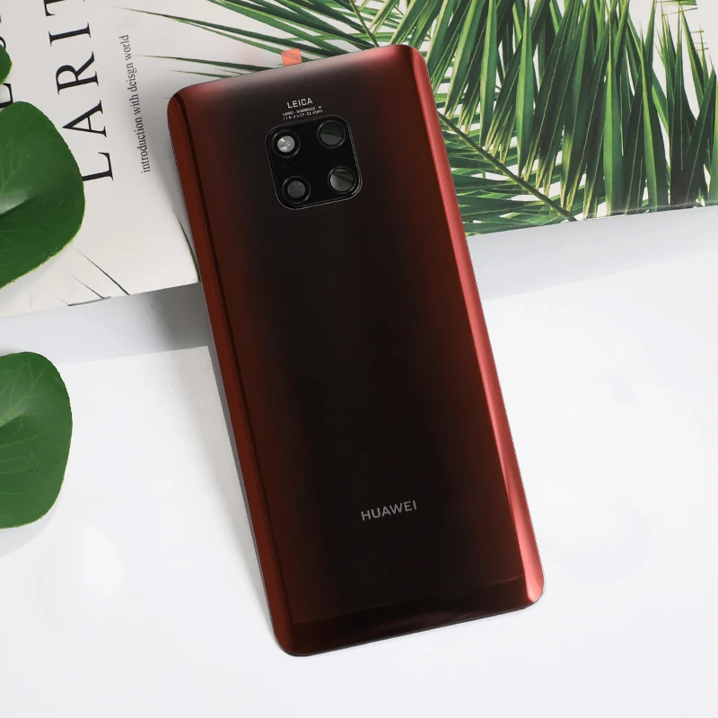 Красный Mate 20Pro оригинальная задняя крышка для huawei mate 20 Pro Корпус стеклянная батарея смартфон дверь запасной чехол+ клей Carmera - Цвет: Красный