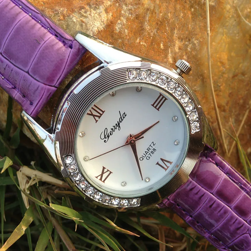 Хит продаж! Модные женские туфли Часы римскими цифрами Повседневные платья часы