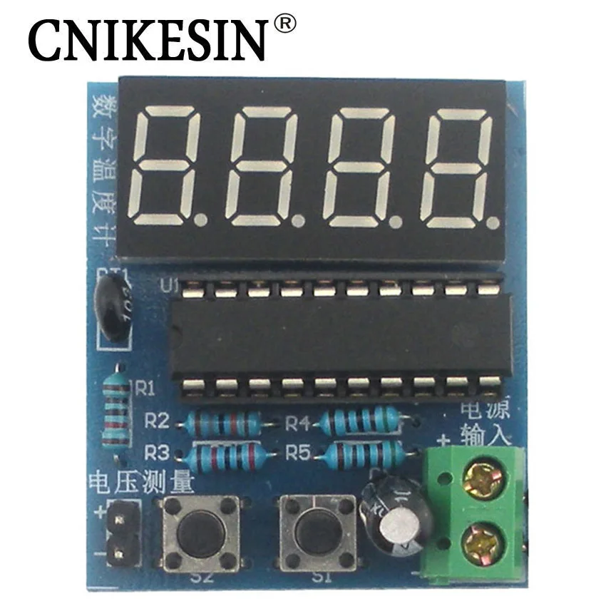 CNIKESIN DIY 56 116 тип цифровой термометр вольтметр набор электронных Singlechip