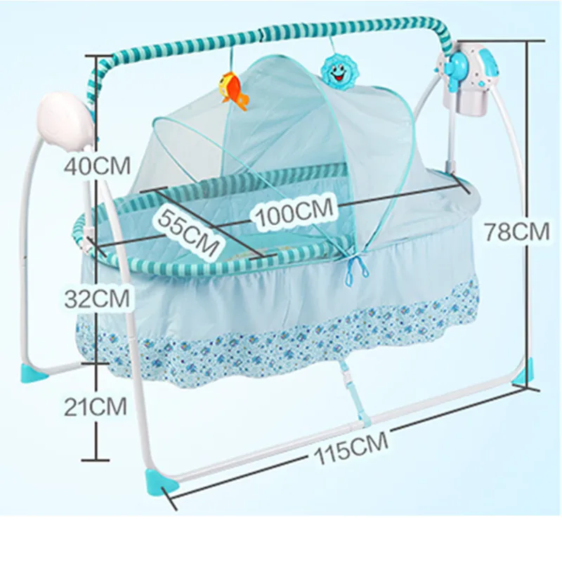 Модные большие пространства Электрический Детские кроватки/кресло качалка для