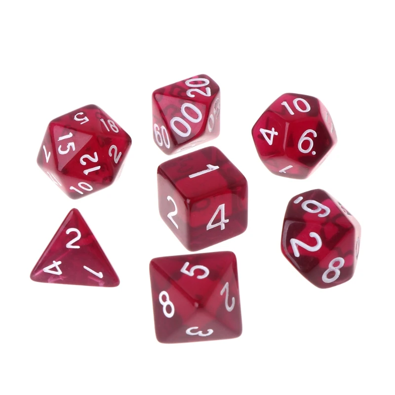 

7pcs/set Polyhedral Multi Sided Dice D4-D20 RPG Poly Game