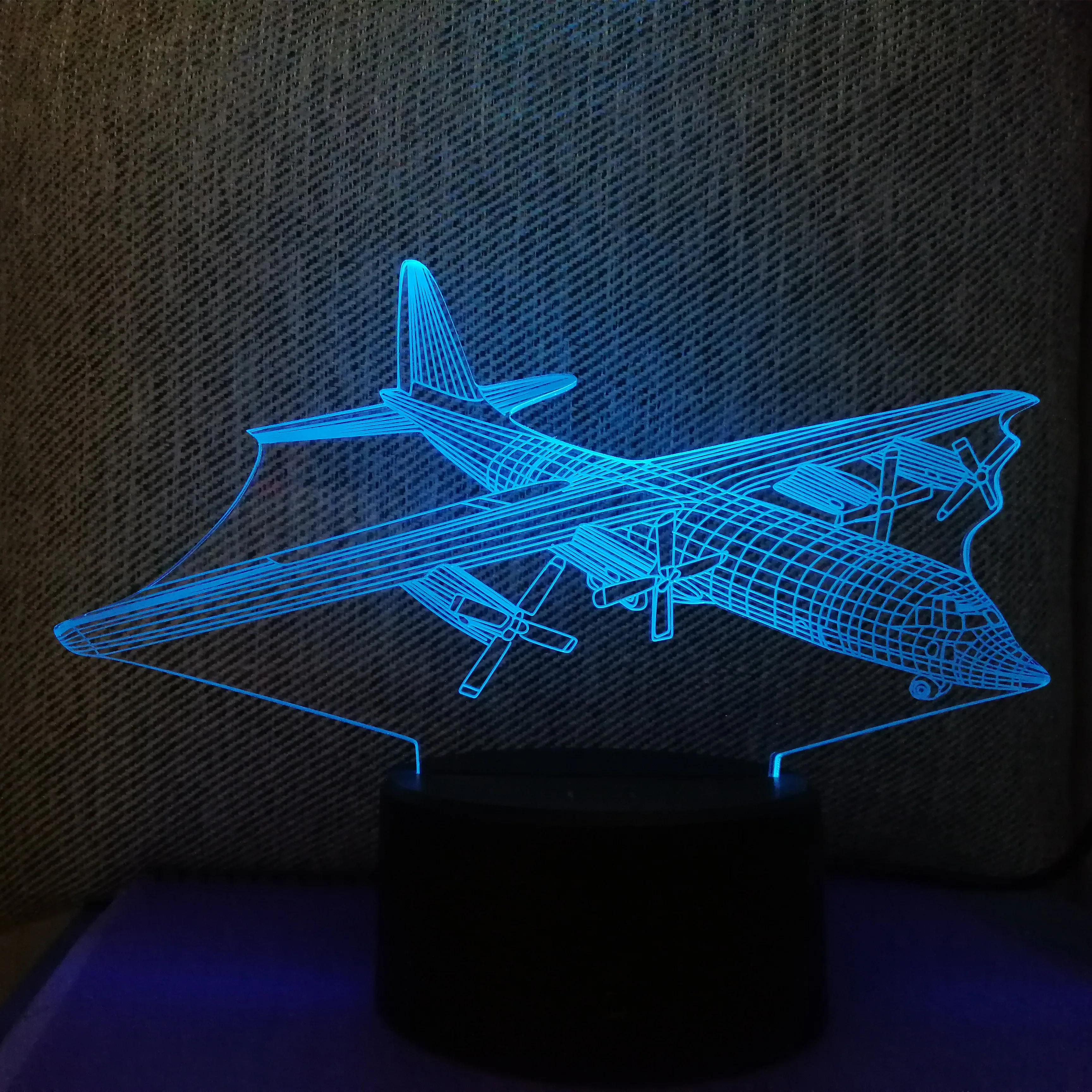 Новый Воздушный самолет 3D Ночник LED дистанционный сенсорный боец настольная