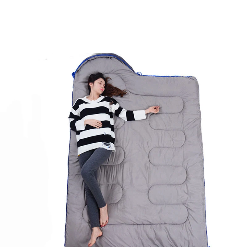 190+30)*75CM Sleeping Bag Camping Envelope Hollowcotton Thermal Adult Winter Outdoor Travel Waterproof Beg | Спорт и развлечения